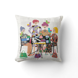 Mah Jongg Birds Pillow