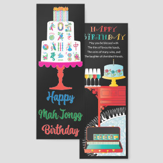 Mah Jongg Birthday Bookmark
