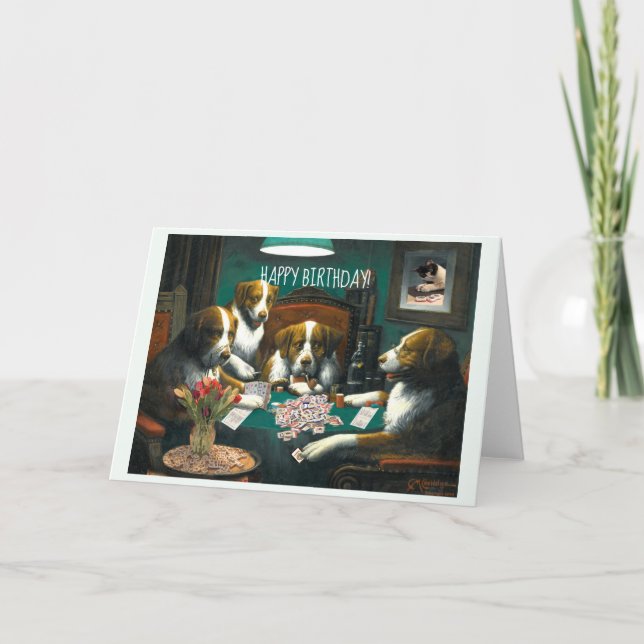 Mah Jongg Birthday Cards Dogs (Front)