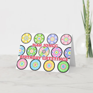 Mah Jongg Birthday Dots Card