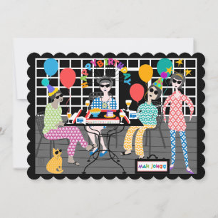 Mah Jongg Cat Birthday Card