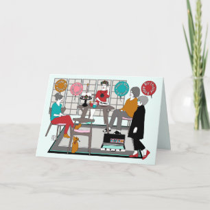 Mah Jongg Cat Birthday Card