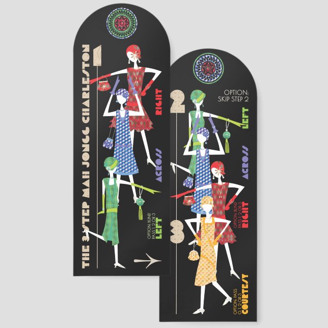 Mah Jongg Charleston Bookmark  (Front & Back)