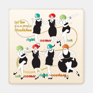 Mah Jongg Charleston Dancers Coaster Set