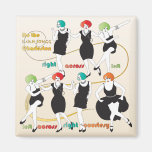 Mah Jongg Charleston Dancers Magnet