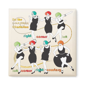 Mah Jongg Charleston Dancers Magnet