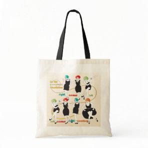 Mah Jongg Charleston Dancers Tote Bag