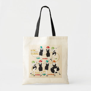 Mah Jongg Charleston Dancers Tote Bag