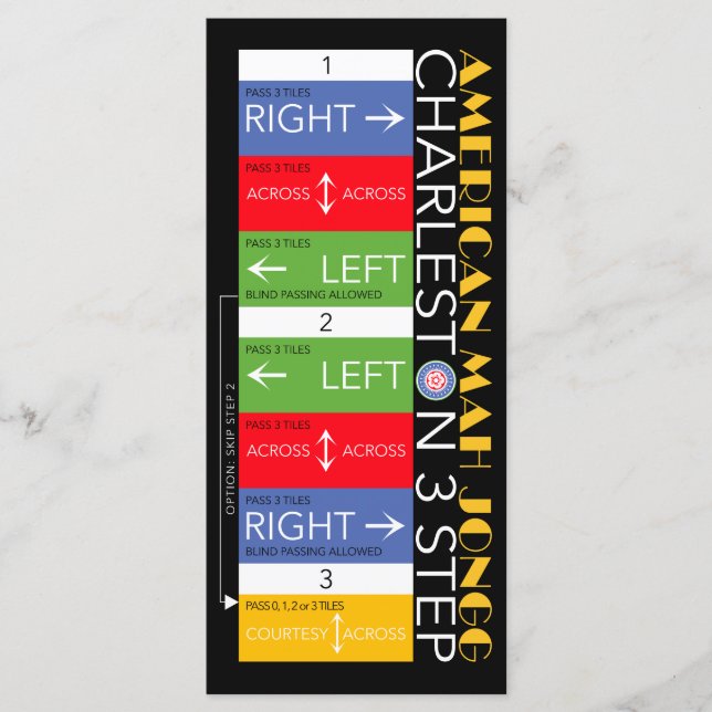 Mah Jongg Charleston Flat Card 1 (Front)