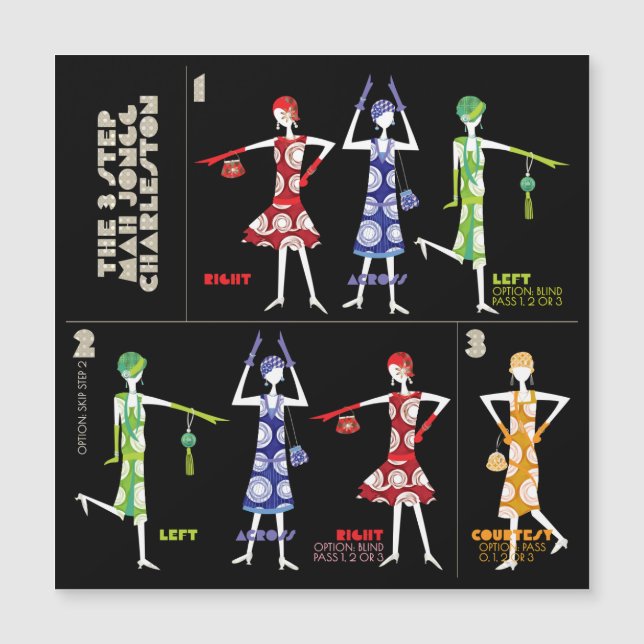 Mah Jongg Charleston Flat Magnet (Front)