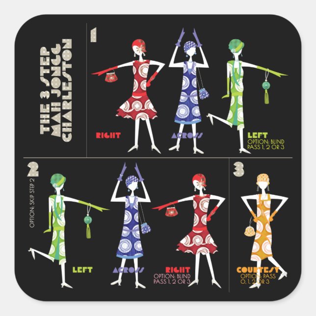 Mah Jongg Charleston Stickers (Front)