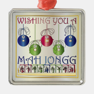 Mah Jongg Christmas Bettors Ornament
