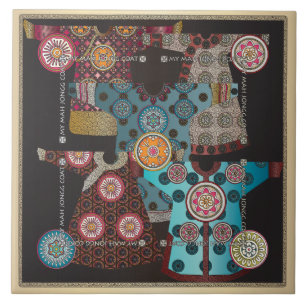 Mah Jongg Coat Ceramic Tile