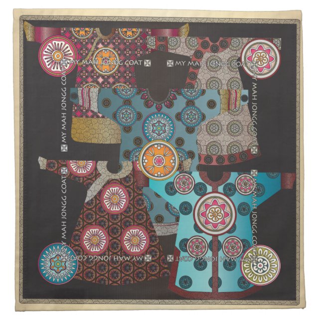 Mah Jongg Coat Cloth Napkin (Front)