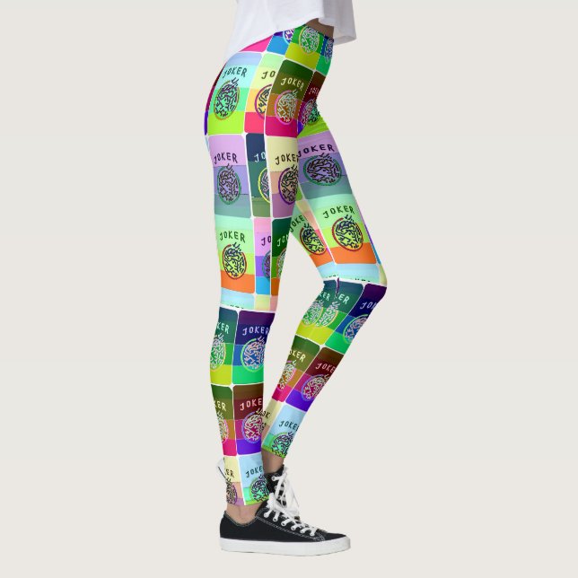 Mah Jongg Colored Tiles Leggings (Right)
