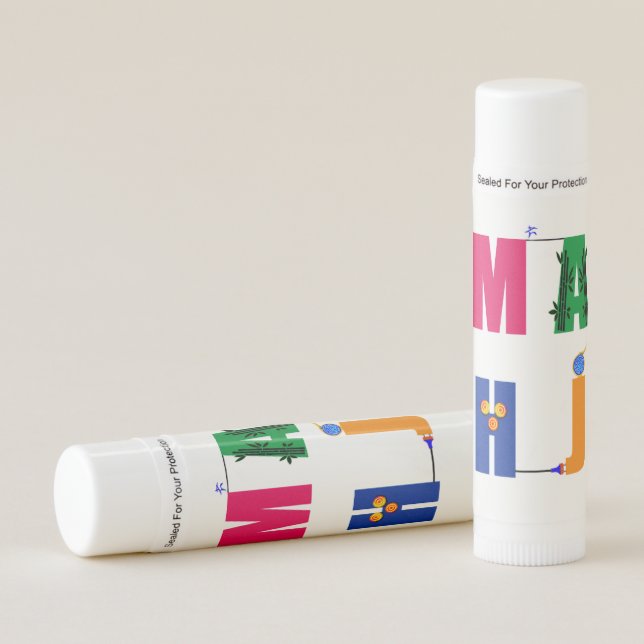 Mah Jongg Comical Lip Balm (Front)