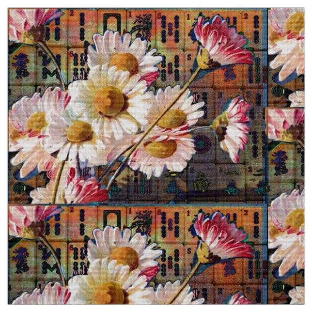 Mah Jongg Daisy Fabric (Swatch)