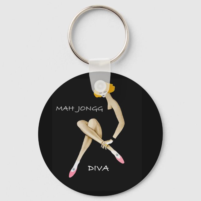 Mah Jongg Diva Key Chain (Front)