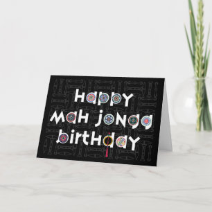 Mah Jongg Dots Birthday Card