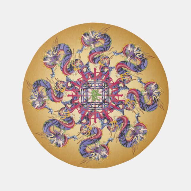 Mah Jongg Dragon Year Rug (Front)