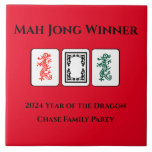 Mah Jongg Dragons Luggage Tag Ceramic Tile at Zazzle
