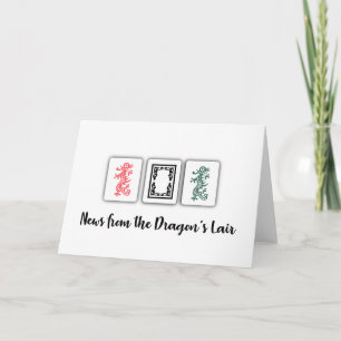 Mah Jongg Dragons Note Card