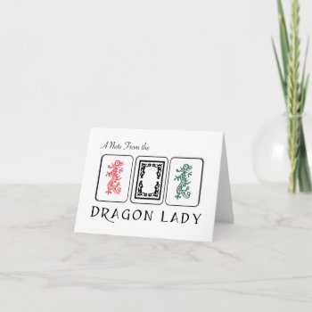 Mah Jongg Dragons Note Cards by veracap at Zazzle