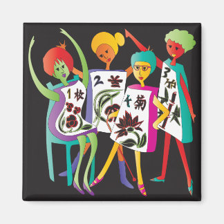 Mah Jongg Flower Dance Magnet