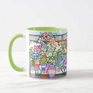 Mah Jongg Flower Garden Mug