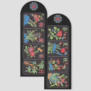 Mah Jongg Flowers Bookmark 
