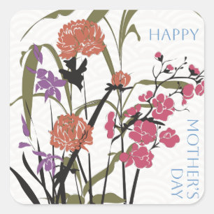 Mah Jongg Flowers Mother’s Stickers