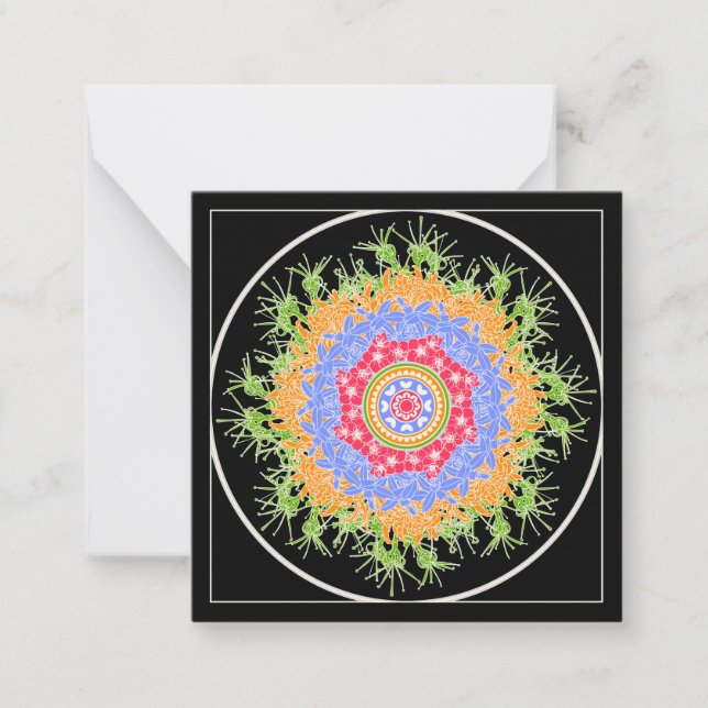 Mah Jongg Flowers Small Card (Front)