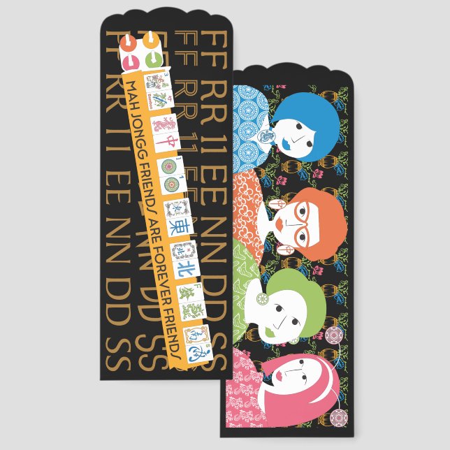 Mah Jongg Friends Bookmark (Front & Back)