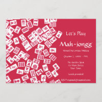 Mah-Jongg Game Party Invitation