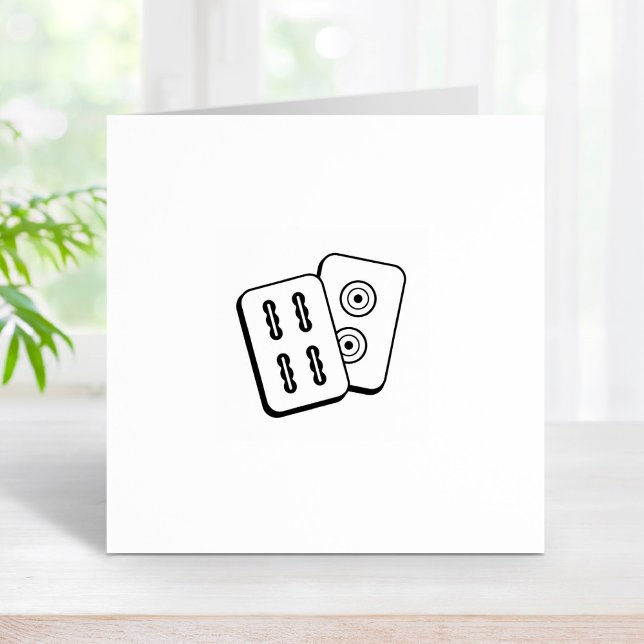 Mah-Jongg Game Tiles 1x1 Rubber Stamp (Creator Uploaded)