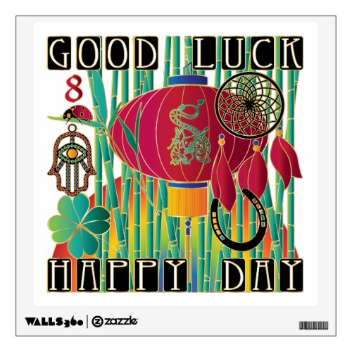 Mah Jongg Good Luck Happy Day Wall Decal
