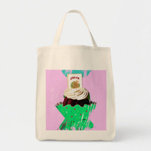 Mah Jongg Graphic Cupcake Tote Bag. Bag