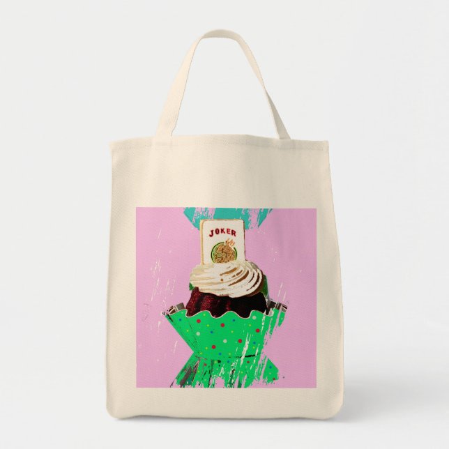 Mah Jongg Graphic Cupcake Tote Bag. Bag (Front)