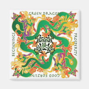 Mah Jongg Green Dragon Magnet
