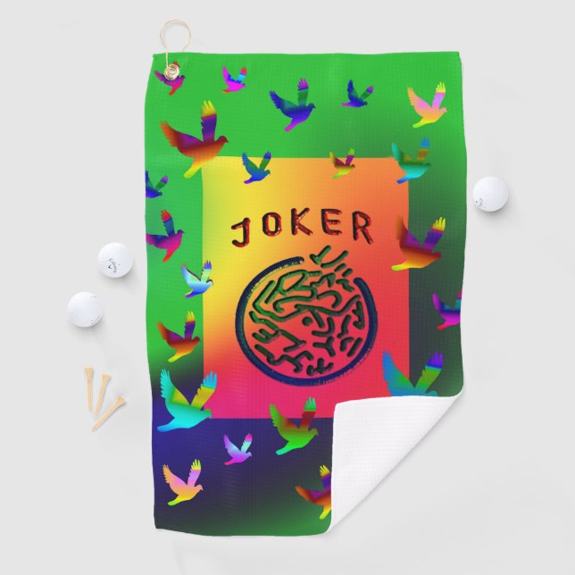Mah Jongg Green Joker Dreams Golf Towel (InSitu)