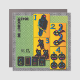 Mah Jongg Halloween Magnet
