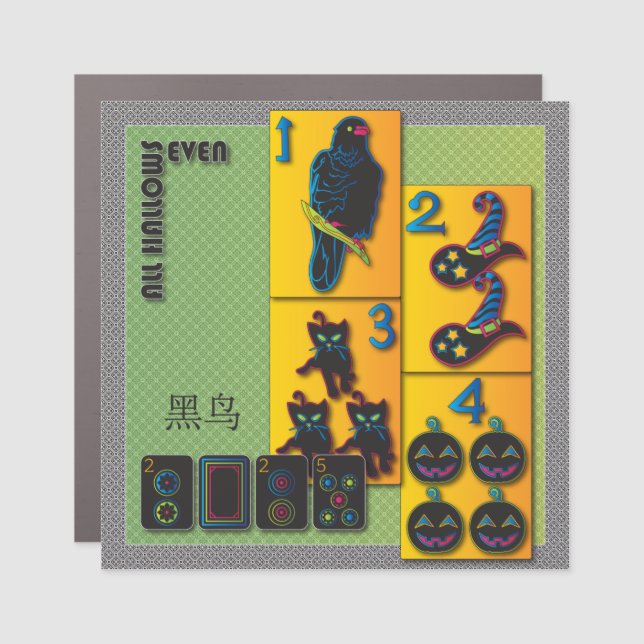 Mah Jongg Halloween Magnet (Front)