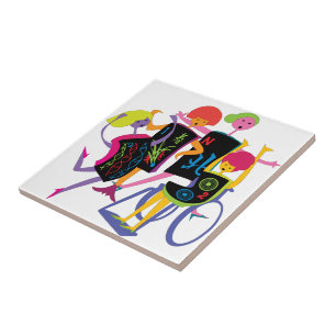 Mah Jongg Happy Dance White Tile