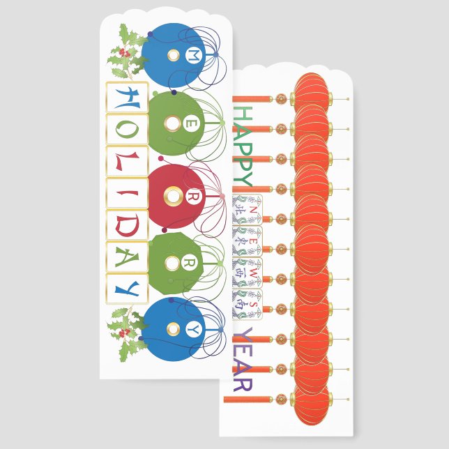 Mah Jongg Holiday Bookmark (Front & Back)