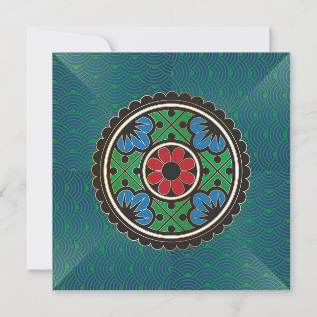 Mah Jongg Holiday Invitation/Flat Card (Front)