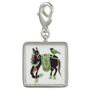 Mah Jongg Horse and Bird Charm