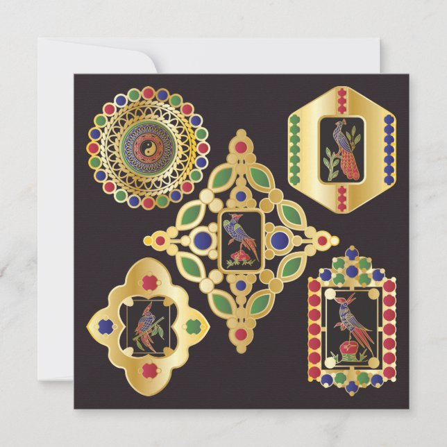 Mah Jongg Jewelry Flat Card (Front)