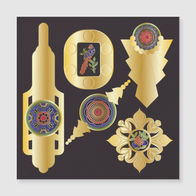 Mah Jongg Jewelry Magnet Card (Front)