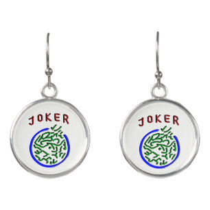 Mah Jongg Joker Earrings
