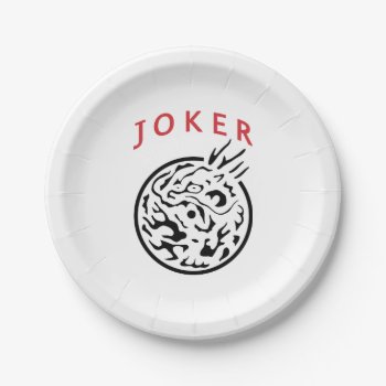 Mah Jongg Joker Paper Dish Paper Plates by veracap at Zazzle